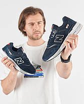 Чоловічі кросівки New Balance 997H Navy White Взуття Нью Беланс 997 сині натуральна замша демісезон, фото 4