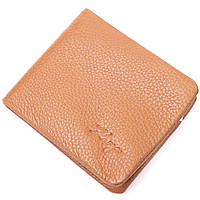 Стильное мужское портмоне из зернистой кожи KARYA 21064 Светло-коричневый tn