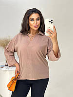 Женская весенняя рубашка из ткани лен-жатка размеры 46-56