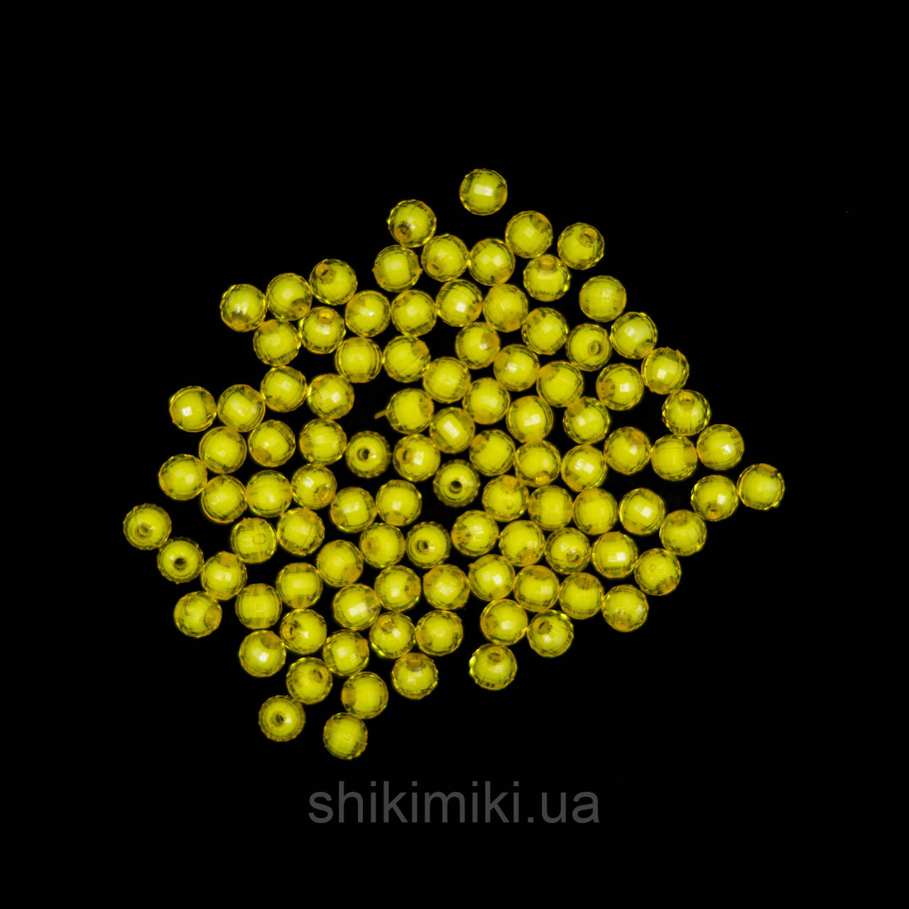 Намистини акрилові "Цукерка", 100/8 мм, колір сонячний