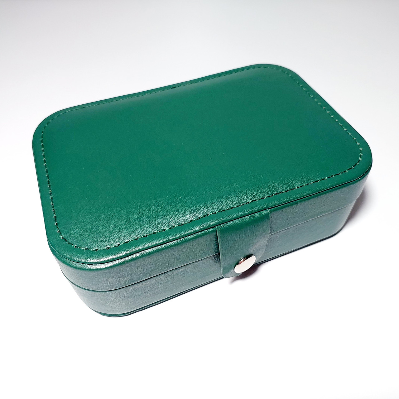 Шкатулка для прикрас шкірзамінник 004 зелена, фото 1