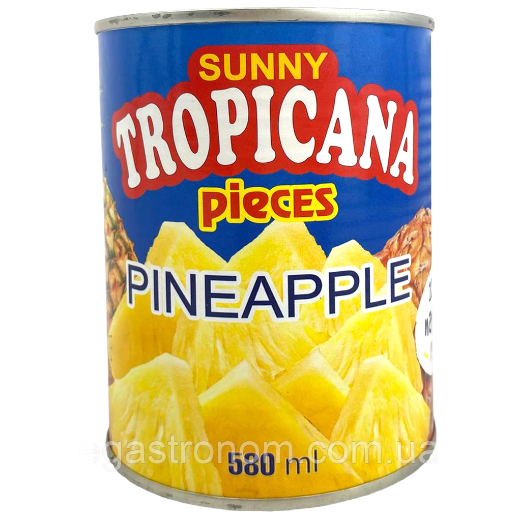 Ананас шматочками Тропікана Tropicana pieces 580g 24шт/ящ (Код: 00-00015878)