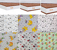 Дитячий матрац в ліжечко,, манеж. Кокос-поролон 120х60см