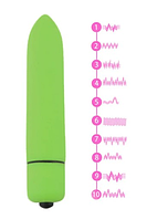 Компактний мінівібратор, Вібро Куля з 10 режимами вібрації зелена, силікон