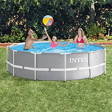 Каркасний басейн Intex 26718 (366x122 см) (Картріджний фільтр-насос 3785 л/год, драбина), фото 3