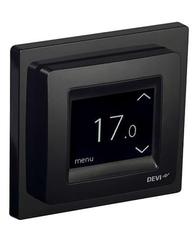 Терморегулятор для електричної теплої підлоги DEVI Touch Black, фото 1