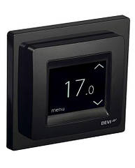 Терморегулятор для електричної теплої підлоги DEVI Touch Black