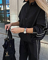 Спортивный женский костюм с лампасами из плащевки (кофта + штаны) в расцветках и размерах