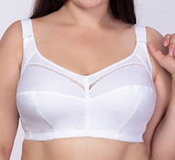 Бюстгальтер без кісточок великих розмірів жіночий, білий