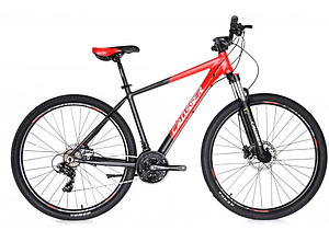 Велосипед гірський Crosser МТ-041 29" рама 19" 21s SHIMANO+Hydra Чорно-червоний