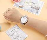 Красивий годинник жіночий стильний наручний з металевим ремінцем з українською символікою, фото 5