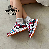 Nike SB Dunk Low Parra Multi Color, Женские кроссовки Найк СБ Данк, Nike dunk на весну