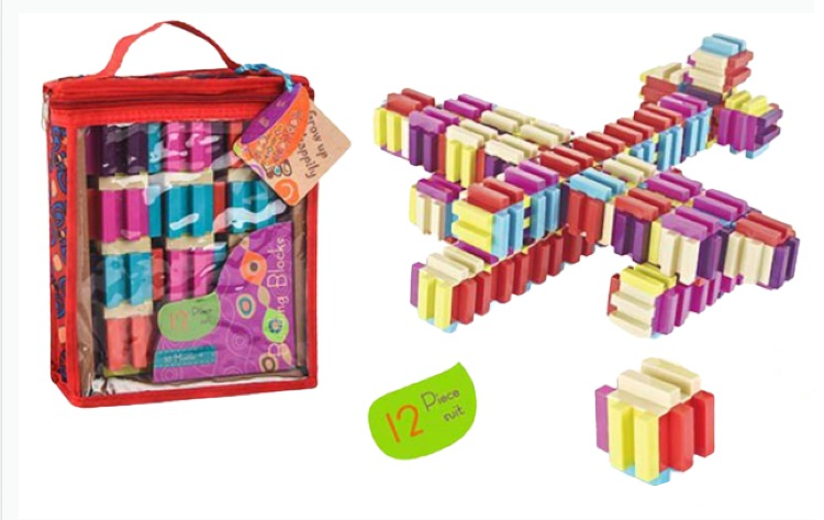 Дитячий конструктор (12 різнокольорових кубиків, у сумці на блискавці) 9931E