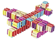 Дитячий конструктор (12 різнокольорових кубиків, у сумці на блискавці) 9931E, фото 3
