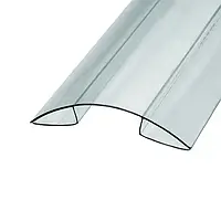 Коньковый поликарбонатный профиль прозрачный CUP Terner Plast 6000 мм толщина 8-10 мм