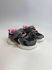 Кросівки для дівчинки Clibeе 251 grey-pink сірі р.26-28