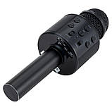 Караоке-мікрофон Wster WS 858 Чорний, фото 3