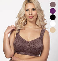 Бюстгальтер з широкими бретелями, без кісточок, великого розміру, кавовий