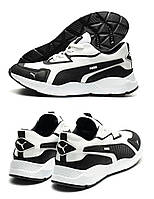 Мужские кожаные кроссовки Puma (Пума) ST RUNNER, мужские кеды белые, туфли спортивные. Мужская обувь