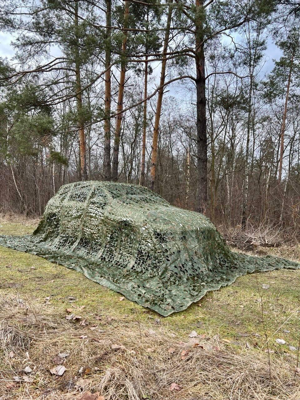Маскувальна сітка весна літо 8х12м для автомобіля, пікапа, позашляховика та техніки. Колір "Листя №1"