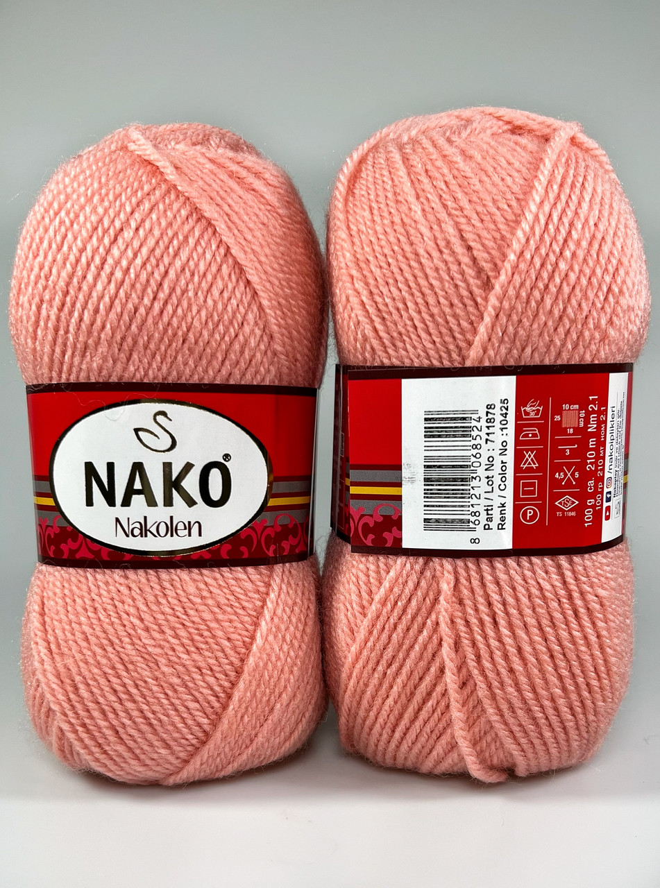 Nako Nakolen, пряжа наколен -10425 персик