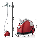 Відпарювач вертикальний для одягу пароочисник з вішалкою стаціонарний RAF R 3039 Garment Steamer Pro, фото 5