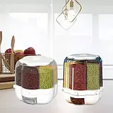 Кухонний органайзер для круп 6 секцій на 10 літрів Assorted Grain, фото 4