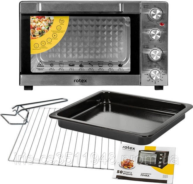 Духовка электрическая 2200 вт настольная с грилем ROTEX ROT452-CB Печь ...