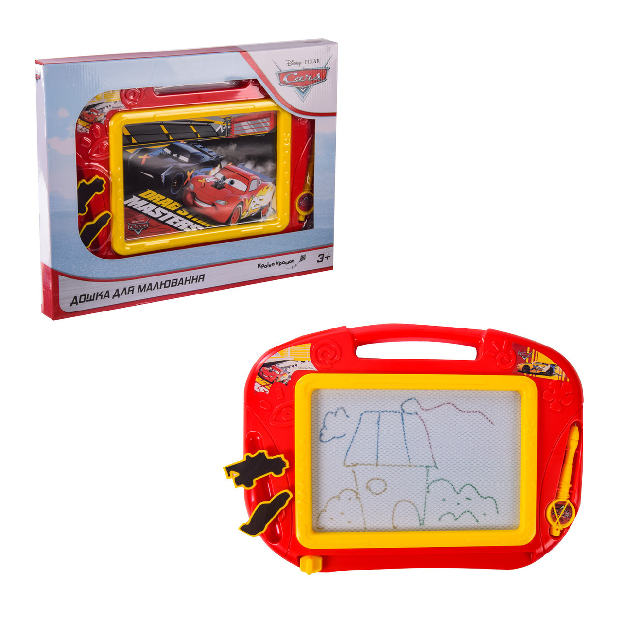 Дощечка для малювання магнітна Disney "Cars" D-3404, кольорова, фото 1