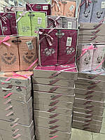 Подарочный набор из 2х полотенец в коробке Набор турецких полотенец махровых лицевых и банных