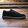 Чоловічі замшеві кеди (натуральна замша) чорні, чоловіче взуття весна осінь, розмір 40 41 42 43 44 45, фото 5