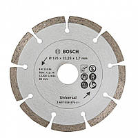 Алмазний Сегментний Відрізний Диск Bosch Universal Ø125х22.23х1.7 Мм (2607019475)