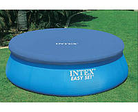 Тент для надувного круглого басейну Intex 28022 (діаметр 366 см, матеріал ПВХ, синій)