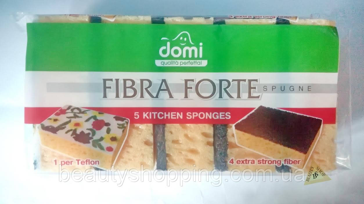 Мочалка для миття посуду Fibra Forte 5 шт.