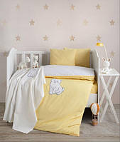 Детское постельное белье в кроватку с пледом Elita Baby Комплект постельного белья 100х150 см Kitty Yellow