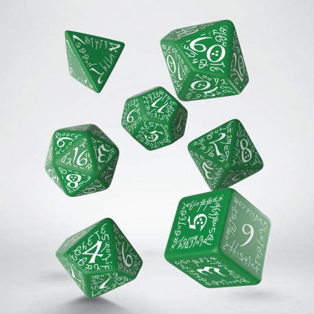 Набір Дайсів Elvish Dice Set Green & White - фото 2 - id-p1646407044