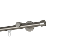 Карниз MStyle для штор металевий однорядний Сатин Рулло труба профільна 19 мм кронштейн циліндр 160 см