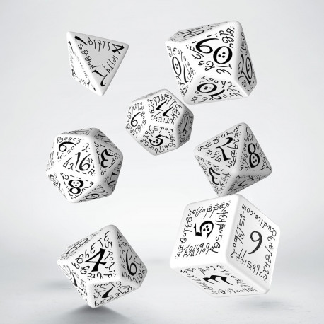 Набір Дайсів Elvish Dice Set White & Black - фото 2 - id-p1684075318