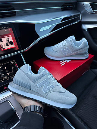 Чоловічі кросівки New Balance PRM Classic Light Gray Взуття Нью Беланс Классік сірі натуральна замша демісезон, фото 1