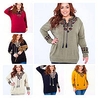 Джемпер "Вишиванка" СУПЕР БАТАЛ (58-64 універсал) гуртом купити від складу 7 км Одеса