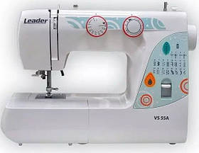 LEADER Швейна машина VS 55A, електромех., 70Вт, 21 шв.оп., петля автомат, білий + бірюзовий