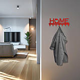 Ключниця настінна металічна 27*11см на 7 гачків Home sweet home, фото 6