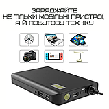 Портативна Зарядна Станція Бездротова 4в1 з Розеткою 220 V Повербанк Для Ноутбука з LED Індикатором +, фото 7