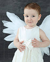 Крила ангела для немовлят, білі крила маленькі для дітей на свято і фотосесію