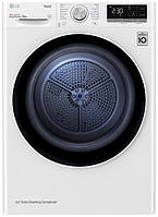 LG Сушильная машина тепловой насос, 9кг, A++, 69см, дисплей, автоматическая очистка конденсатора, белый