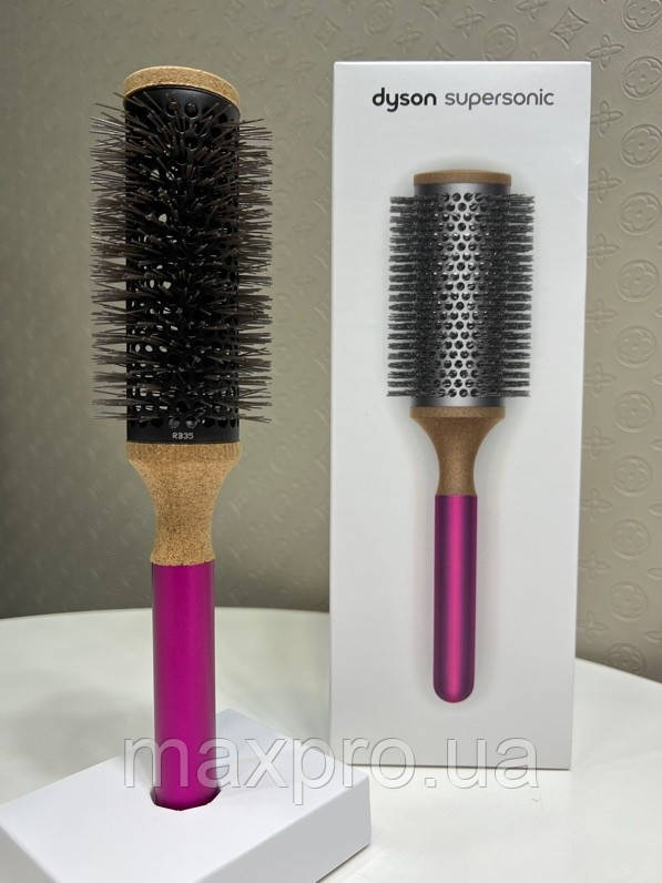 Термобрашинг для укладання волосся приладами Dyson Vented Barrel brush (970293-01) Iron Fuchsia 35mm