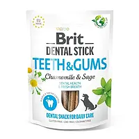 Лакомство для собак Brit Dental Stick Teeth & Gums 251 г 7 шт - ромашка и шалфей
