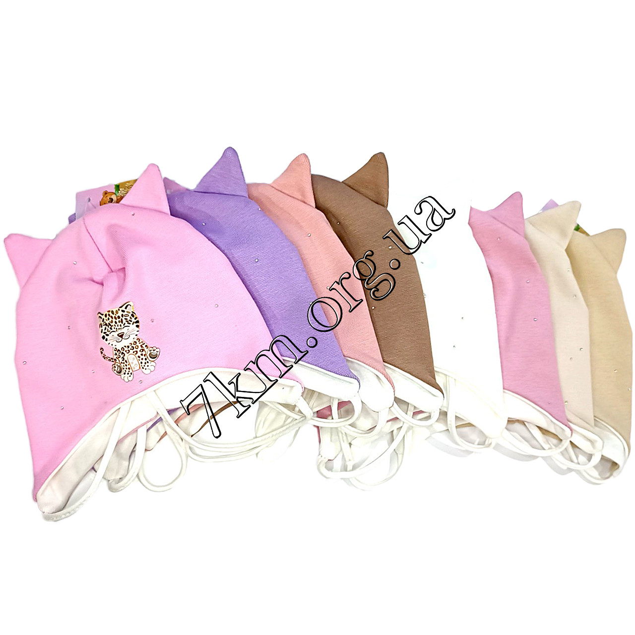 Шапка дитяча Оптом для дівчаток "Кішка", фото 1