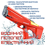 Водний Бластер на акумуляторі Електричний Дитячий Водяний Пістолет Акула Червоний, фото 2