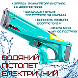 Водяний Автомат Електричний на акумуляторі Портативний Водний Бластер Для дітей і Дорослих Акула Зелений, фото 2